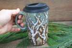 Load image into Gallery viewer, Birch Grove Nights Handled Travel Mug, 17.5 oz
