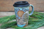 Load image into Gallery viewer, Redwood Days Carved Handled Travel Mug, 17 oz
