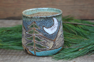 Redwood Grove Nights Carved Mug, 19 oz