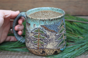 Redwood Grove Nights Carved Mug, 19 oz