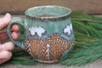 Load image into Gallery viewer, Snow Day in a River Forest Mug, 17.5 oz *small handle*
