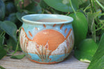 Load image into Gallery viewer, Cattails and Lake Life Carved Mug, 15 oz

