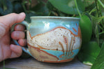 Load image into Gallery viewer, Cattails and Lake Life Carved Mug, 15 oz
