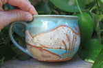 Load image into Gallery viewer, Cattails and Lake Life Carved Mug, 15 oz
