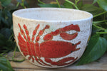 Load image into Gallery viewer, Lobster Lovers Serving Bowl, Blue and Red
