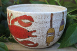 Load image into Gallery viewer, Lobster Lovers Serving Bowl, Blue and Red
