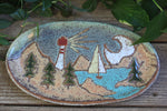 Load image into Gallery viewer, Acadia National Park Coastal Cliffs and Sailboat Platter
