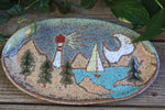 Load image into Gallery viewer, Acadia National Park Coastal Cliffs and Sailboat Platter
