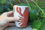 Load image into Gallery viewer, Lobster Lovers Travel Mug, Red and Blue, 12 oz
